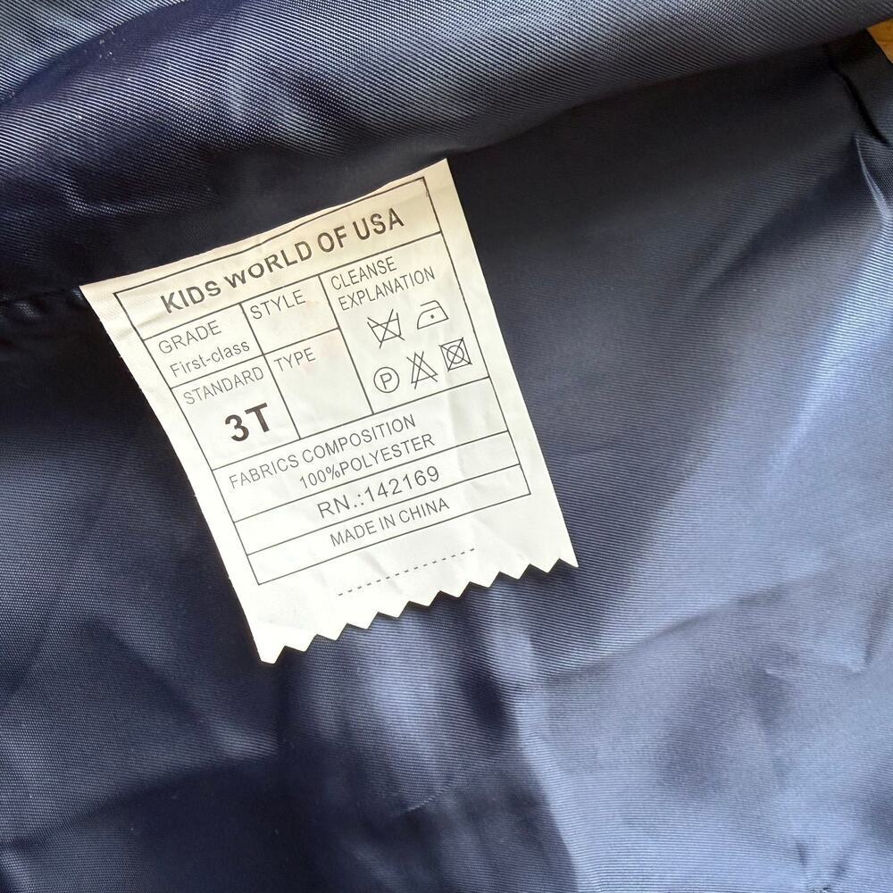 Boys Navy Blue Suit Jacket and Vest Size 3T Formal Easter Special Occasion - Picture 9 of 11